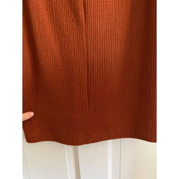 Free People Burnt Orange Open Back Floral Lace Mini Dress Women's SP 3/4 Sleeve - Picture 9 of 13